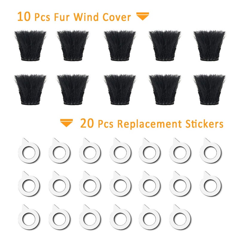 SUNMON Camera Mic Windscreen Windshield Wind Muff for DJI Osmo Action Camera,Sony RX1 RX10 RX100 Digital Compact Cameras Wind Cover (10 Pack) - Image 5